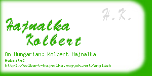 hajnalka kolbert business card